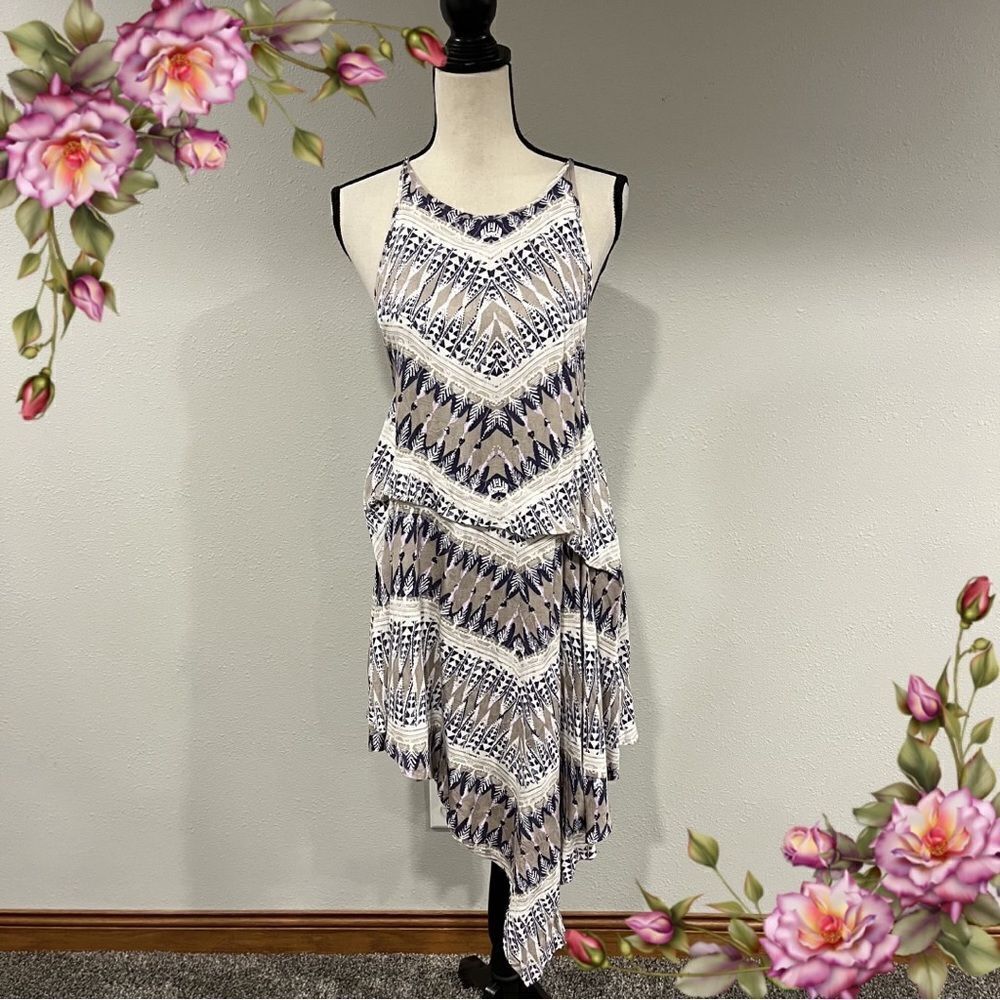 ‎Free People tribal print asymmetrical dress